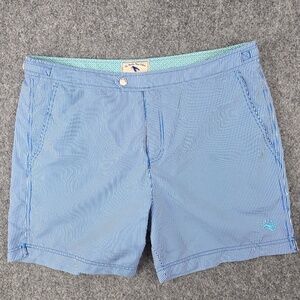 Ted Baker London Men’s Size 5 (XL) Swim Trunks -  Blue/White Stripe
